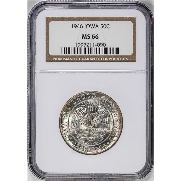 1946 Iowa Centennial Commemorative Half Dollar Coin NGC MS66