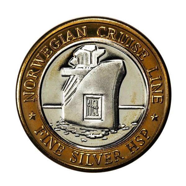 .999 Silver HSP Norwegian Cruise Line $10 Casino Gaming Token Limited Edition