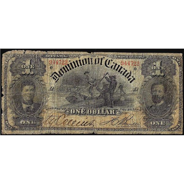 1898 $1 Dominion of Canada Note