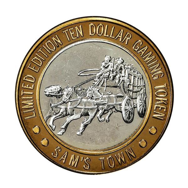 .999 Silver Sam's Town Las Vegas, Nevada $10 Limited Edition Casino Gaming Token