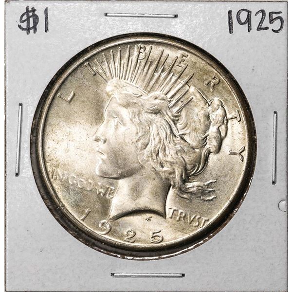 1925 $1 Peace Silver Dollar Coin