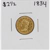 Image 1 : 1834 $2 1/2 Classic Head Quarter Eagle Gold Coin