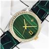 Image 2 : Rolex Men's Two Tone Green Malachite Diamond Datejust Wristwatch