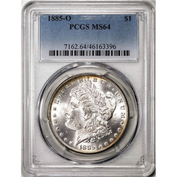 1885-O $1 Morgan Silver Dollar Coin PCGS MS64