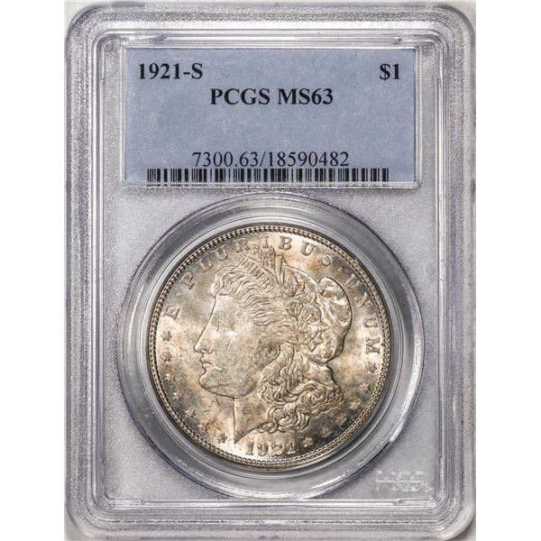 1921-S $1 Morgan Silver Dollar Coin PCGS MS63