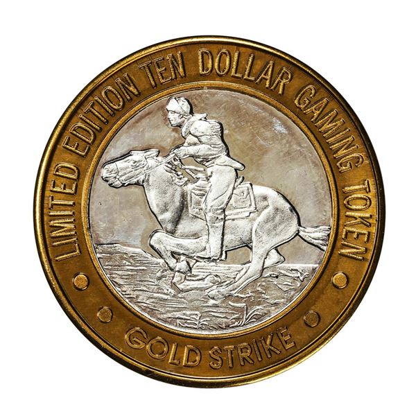 .999 Fine Silver Gold Strike Jean, Nevada $10 Limited Edition Gaming Token