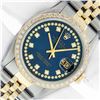 Rolex Men's Two Tone Blue Diamond Datejust Wristwatch