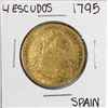 Image 1 : 1795MF Spain Charles IV 4 Escudos Gold Coin