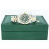 Image 8 : Rolex Men's Two Tone Green Diamond & Emerald Datejust Wristwatch