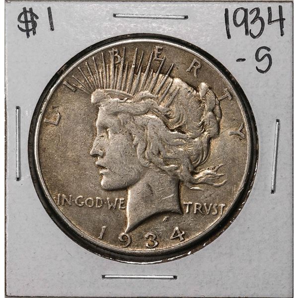 1934-S $1 Peace Silver Dollar Coin