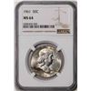 Image 1 : 1964 Franklin Half Dollar Coin NGC MS64