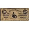 Image 1 : 1864 $50 Confederate States of America Note