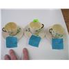 Image 1 : 3 BELLEEK SM. CUPS & SAUCERS, 3RD MARK, 2ND MARK & 4TH MARK