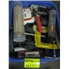 Image 1 : PLASTIC BIN OF MISC. WOOD CLAMPS, TIE STRAPS, ETC.