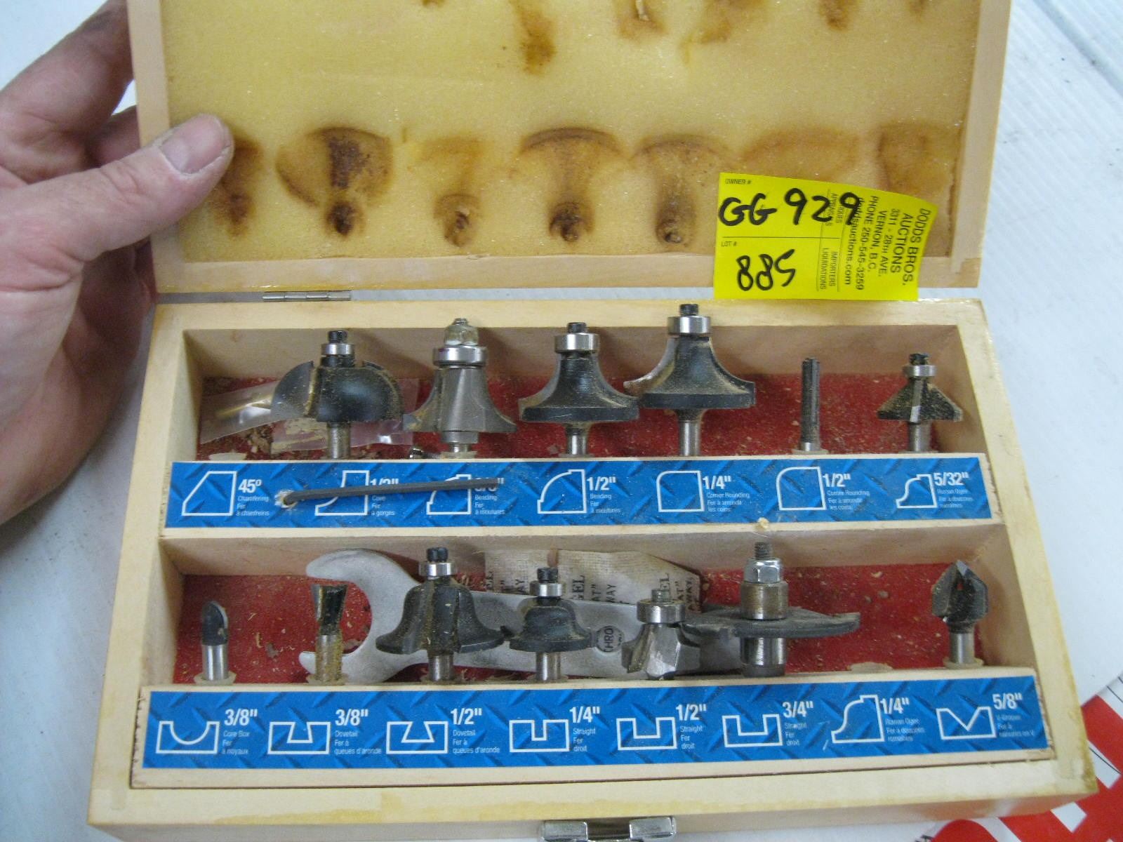 Mastercraft Bit Receiver MASTERCRAFT ROUTER BIT SET