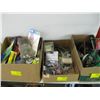 Image 1 : 3 BOXES OF MISC. GAUGES, MINI COMPRESSOR, LIGHTBULBS, ETC.