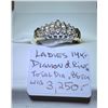 Image 1 : LADIES 14KT DIAMOND RING - TOTAL DIA .86 TCW W/A - $3,250. - SZ 9