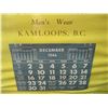 Image 2 : FRED IRWIN MEN'S WEAR KAMLOOPS, BC 1946 PINUP CALENDAR