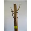 Image 2 : OAK COAT RACK W/ORIGINAL HOOKS