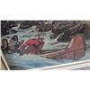 Image 2 : FRAMED PRINT RCMP IN BIRCHBARK CANOE BY A. FREBERG