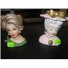 Image 1 : 2 HEAD VASES, 1 SAYS JAPAN & 1 NOT MARKED (EYELASH BROKEN)