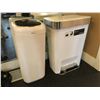 Image 2 : 2 WHITE TRASH BINS-SIMPLE HUMAN & ROYAL SOVEREIGN