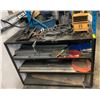 Image 1 : Four Tier Industrial Shelf W/ content- includes Power fist portable industrial fan blower/ Metal rac