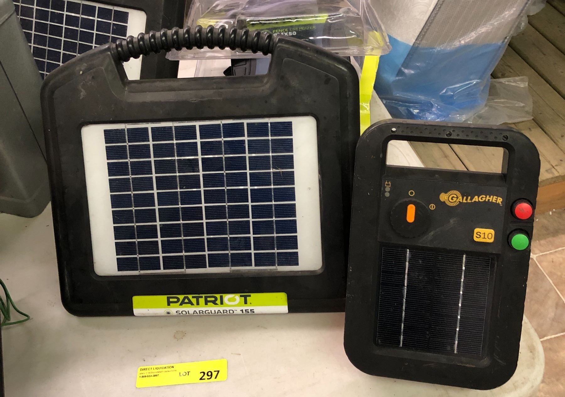 Large group of solar powered fence chargers - includes Pateriot solar ...