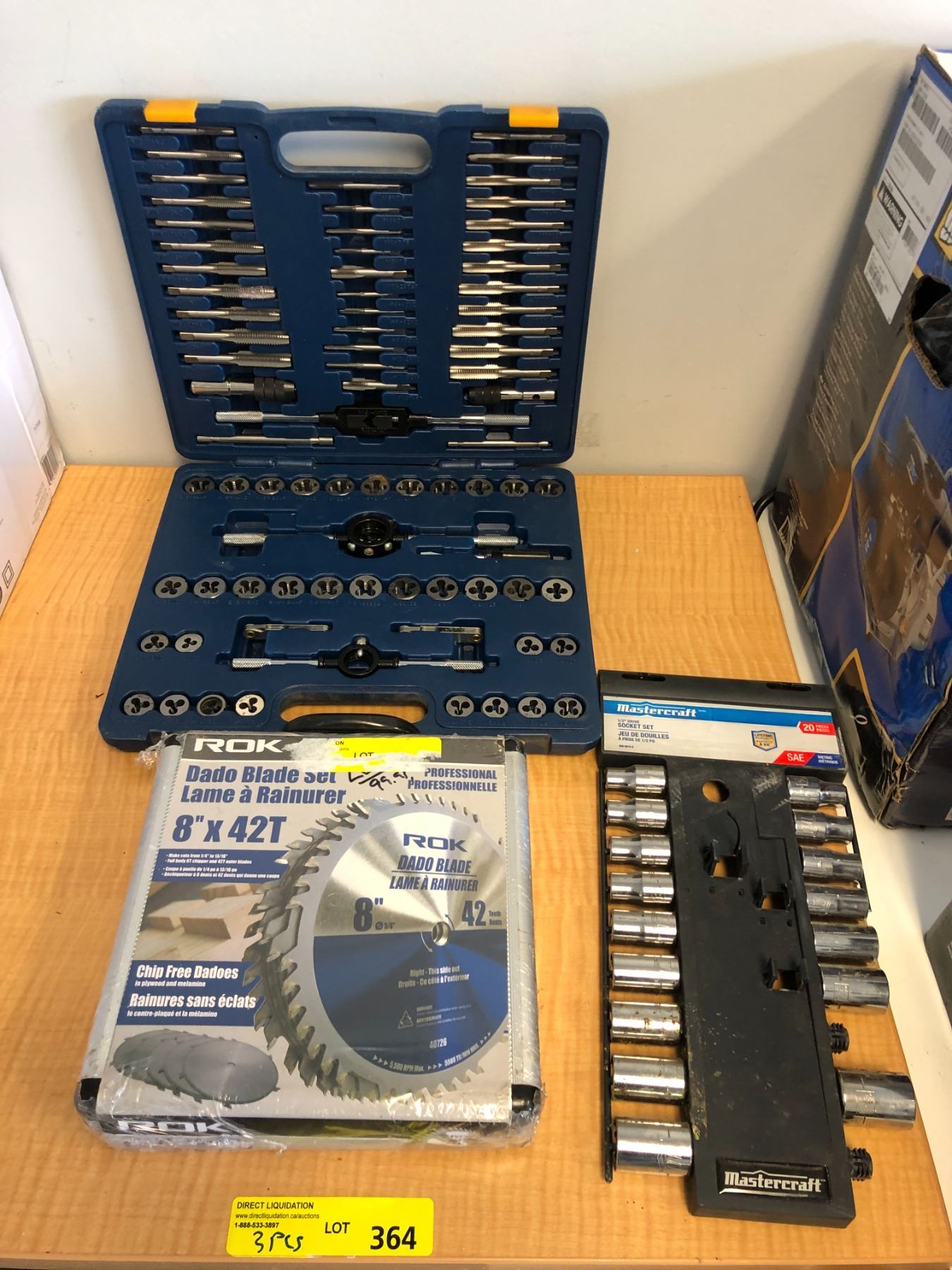 Group of assorted tools - includes Mastercraft Half inch drive Socket ...