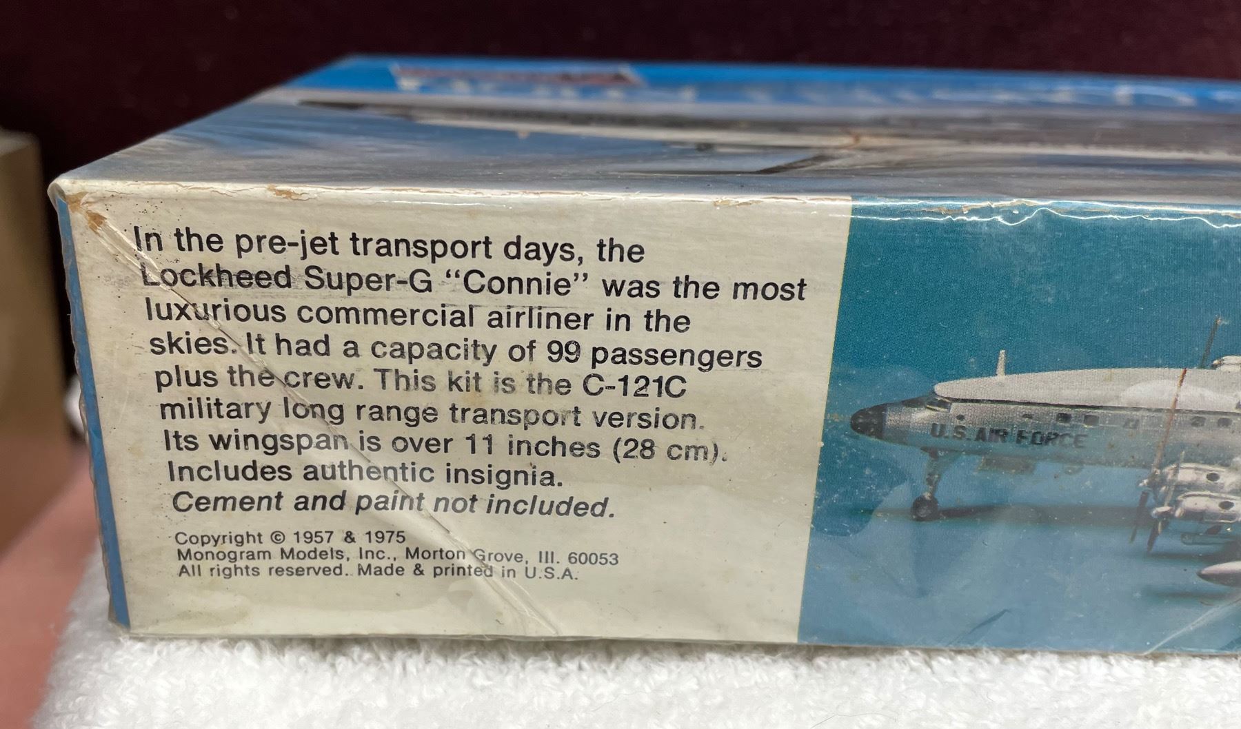 MONOGRAM SUPER-G CONSTELLATION; LOCKHEED FOUR-ENGINE MILITARY TRANSPORT ...