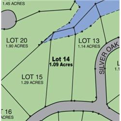 Lot 14 on Map is 1.09 Acres of Lake Front Property.