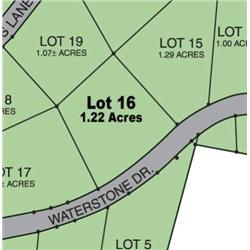 Lot 16 on Map is 1.22 Acres.