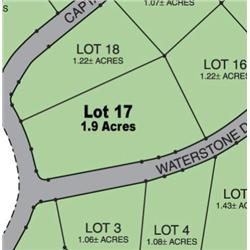 Lot 17 on Map is 1.90 Acres.