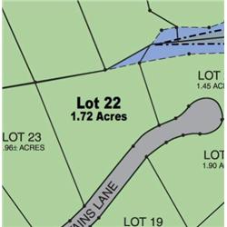 Lot 22 on Map is 1.72 Acres of Lake Front Property.