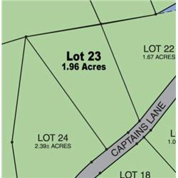 Lot 23 on Map is 1.96 Acres.