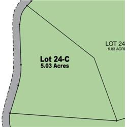 Lot 24-C on Map is 5.03 Acres.