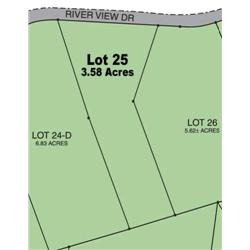 Lot 25 on Map is 3.58 Acres.