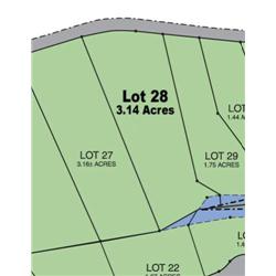 Lot 28 on Map is 3.14 Acres of Lake Front Property.