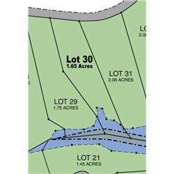Lot 30 on Map is 1.65 Acres of Lake Front Property.