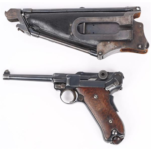 DWM 1906 LUGER WITH RARE IDEAL SHOULDER STOCK