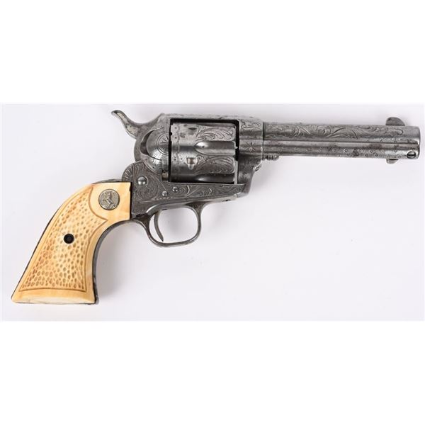 NEW YORK ENGRAVED ANTIQUE COLT SAA REVOLVER-1883