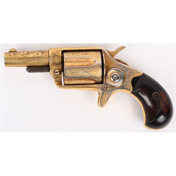 GOLD PLATED ENGRAVED COLT NEW LINE 38 CF REVOLVER