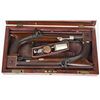 Image 2 : CASED PAIR OF A. WILSON LONDON SAW HANDLE PISTOLS