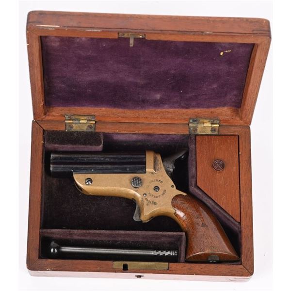 CASED SHARPS MODEL 1B 4 BARREL 22 DERINGER