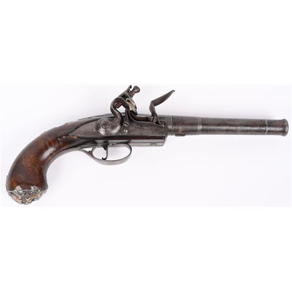 CA. 1740'S QUEEN ANNE FLINTLOCK PISTOL