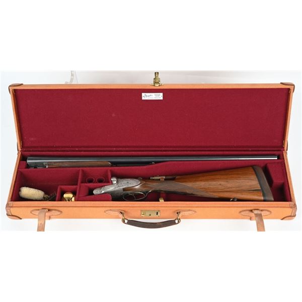 A.FRANCOTTE GAME SCENE ENGRAVED 12 BORE DOUBLE