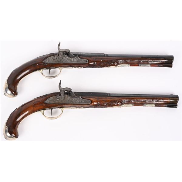 STUNNING PAIR OF ORNATE SPANISH BELT PISTOLS
