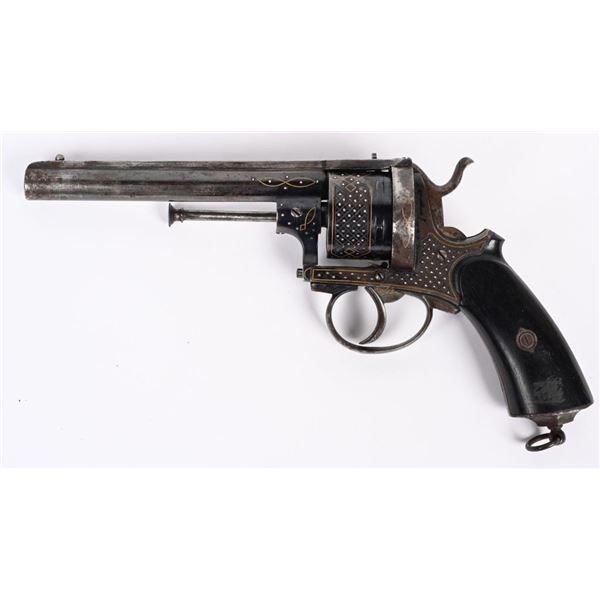FRENCH ENGRAVED LEFACHAUEX 11MM PINFIRE REVOLVER