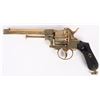 Image 1 : GOLD FINISHED ENGRAVED FRENCH PINFIRE REVOLVER