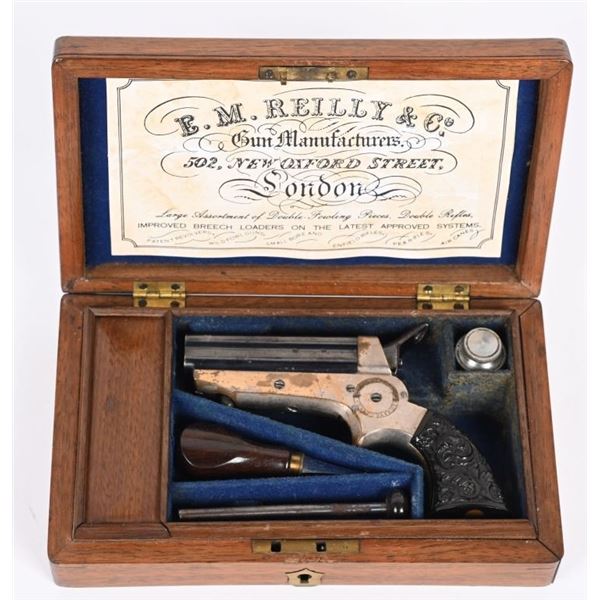 FINE E.M. RILEY RETAILED CASED SHARPS 1A DERINGER